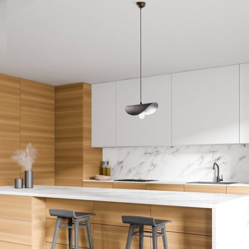 Elegant adjustable chandelier, antique finish, 30 x 20 x 10 cm | Metal housing, Height 17-106 cm, Ø10 Motherboard, 90 cm Cable | E27 socket, max. 40 W, perfect for living room and dining room