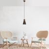 Industrial Scandinavian Chandelier, Black Metal Body, 32 x 32 cm, Height 78 cm, E27 Socket Max 40W, 90 cm Cable | Stylish Lighting for Modern Spaces