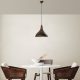 Industrial Scandinavian Chandelier, Black Metal Body, 32 x 32 cm, Height 78 cm, E27 Socket Max 40W, 90 cm Cable | Stylish Lighting for Modern Spaces