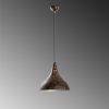 Industrial Scandinavian Chandelier, Black Metal Body, 32 x 32 cm, Height 78 cm, E27 Socket Max 40W, 90 cm Cable | Stylish Lighting for Modern Spaces