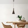 Industrial Scandinavian Chandelier, Black Metal Body, 32 x 32 cm, Height 78 cm, E27 Socket Max 40W, 90 cm Cable | Stylish Lighting for Modern Spaces