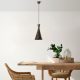 Industrial Scandinavian Chandelier, Black Metal Body, 32 x 32 cm, Height 78 cm, E27 Socket Max 40W, 90 cm Cable | Stylish Lighting for Modern Spaces