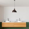 Industrial Scandinavian Chandelier, Black Metal Body, 32 x 32 cm, Height 78 cm, E27 Socket Max 40W, 90 cm Cable | Stylish Lighting for Modern Spaces