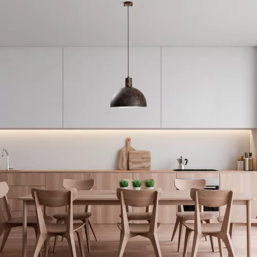 Elegant adjustable chandelier, antique finish, Ø30 cm, height 28-117 cm | Metal housing, 1 x E27 socket (max. 40 W) | Perfect for living room, dining room and entrance, stylish and functional lighting solution