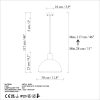 Industrial Scandinavian Chandelier, Black Metal Body, 32 x 32 cm, Height 78 cm, E27 Socket Max 40W, 90 cm Cable | Stylish Lighting for Modern Spaces