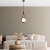 Industrial Scandinavian Chandelier, Black Metal Body, 32 x 32 cm, Height 78 cm, E27 Socket Max 40W, 90 cm Cable | Stylish Lighting for Modern Spaces