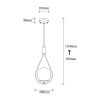 Industrial Scandinavian Chandelier, Black Metal Body, 32 x 32 cm, Height 78 cm, E27 Socket Max 40W, 90 cm Cable | Stylish Lighting for Modern Spaces