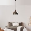 Industrial Scandinavian Chandelier, Black Metal Body, 32 x 32 cm, Height 78 cm, E27 Socket Max 40W, 90 cm Cable | Stylish Lighting for Modern Spaces