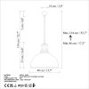 Industrial Scandinavian Chandelier, Black Metal Body, 32 x 32 cm, Height 78 cm, E27 Socket Max 40W, 90 cm Cable | Stylish Lighting for Modern Spaces