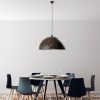Industrial Scandinavian Chandelier, Black Metal Body, 32 x 32 cm, Height 78 cm, E27 Socket Max 40W, 90 cm Cable | Stylish Lighting for Modern Spaces