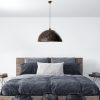 Industrial Scandinavian Chandelier, Black Metal Body, 32 x 32 cm, Height 78 cm, E27 Socket Max 40W, 90 cm Cable | Stylish Lighting for Modern Spaces