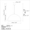 Industrial Scandinavian Chandelier, Black Metal Body, 32 x 32 cm, Height 78 cm, E27 Socket Max 40W, 90 cm Cable | Stylish Lighting for Modern Spaces