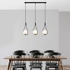 Industrial Scandinavian Chandelier, Black Metal Body, 32 x 32 cm, Height 78 cm, E27 Socket Max 40W, 90 cm Cable | Stylish Lighting for Modern Spaces