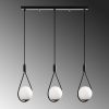 Industrial Scandinavian Chandelier, Black Metal Body, 32 x 32 cm, Height 78 cm, E27 Socket Max 40W, 90 cm Cable | Stylish Lighting for Modern Spaces