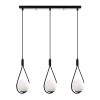 Industrial Scandinavian Chandelier, Black Metal Body, 32 x 32 cm, Height 78 cm, E27 Socket Max 40W, 90 cm Cable | Stylish Lighting for Modern Spaces