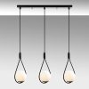 Industrial Scandinavian Chandelier, Black Metal Body, 32 x 32 cm, Height 78 cm, E27 Socket Max 40W, 90 cm Cable | Stylish Lighting for Modern Spaces