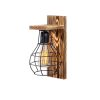 Rustic Wooden Wall Lamp, 16 x 16 cm, Height: 30 cm | E27 Socket, Max 40W | IP20 Rated | Modern Solid Color Design, Perfect for Home Decor & Ambient Lighting in Living Rooms & Bedrooms