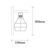 Rustic Wooden Wall Lamp, 16 x 16 cm, Height: 30 cm | E27 Socket, Max 40W | IP20 Rated | Modern Solid Color Design, Perfect for Home Decor & Ambient Lighting in Living Rooms & Bedrooms