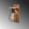 Rustic Wooden Wall Lamp, 16 x 16 cm, Height: 30 cm | E27 Socket, Max 40W | IP20 Rated | Modern Solid Color Design, Perfect for Home Decor & Ambient Lighting in Living Rooms & Bedrooms