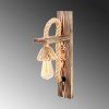 Elegant Wooden Wall Lamp, 9 x 18 cm, Height: 45 cm | 1 x E27 Max 40W Socket, IP20 | Rustic & Modern Design, Perfect for Living Room, Bedroom, or Study | Stylish Solid Color Lighting Solution