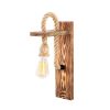 Elegant Wooden Wall Lamp, 11 x 18 cm, Height: 40 cm | E27 Socket, Max 40W | Rustic Solid Color Design, Perfect for Modern Home Decor & Cozy Ambiance | IP20 Rated for Indoor Use