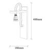 Elegant Wooden Wall Lamp, 11 x 18 cm, Height: 40 cm | E27 Socket, Max 40W | Rustic Solid Color Design, Perfect for Modern Home Decor & Cozy Ambiance | IP20 Rated for Indoor Use