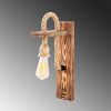 Elegant Wooden Wall Lamp, 11 x 18 cm, Height: 40 cm | E27 Socket, Max 40W | Rustic Solid Color Design, Perfect for Modern Home Decor & Cozy Ambiance | IP20 Rated for Indoor Use