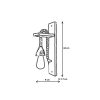 Industrial Scandinavian Chandelier, Black Metal Body, 32 x 32 cm, Height 78 cm, E27 Socket Max 40W, 90 cm Cable | Stylish Lighting for Modern Spaces