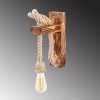 Modern Rustic Wall Lamp, Wooden Body, 8.5 x 18 cm, Height: 30 cm | E27 Socket, Max 40W | Elegant Solid Color Design, Perfect for Home Decor & Ambient Lighting in Living Rooms & Bedrooms