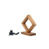 Modern Black Wall Lamp, MDF Body, 60 x 12 x 33 cm, E27 Socket (Max 40W), IP20, Pluggable, Laser-Cut Design, Stylish & Functional Lighting for Any Space
