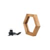 Modern Black Wall Lamp, MDF Body, 60 x 12 x 33 cm, E27 Socket (Max 40W), IP20, Pluggable, Laser-Cut Design, Stylish & Functional Lighting for Any Space