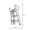 Industrial Scandinavian Chandelier, Black Metal Body, 32 x 32 cm, Height 78 cm, E27 Socket Max 40W, 90 cm Cable | Stylish Lighting for Modern Spaces
