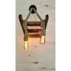 Industrial Scandinavian Chandelier, Black Metal Body, 32 x 32 cm, Height 78 cm, E27 Socket Max 40W, 90 cm Cable | Stylish Lighting for Modern Spaces
