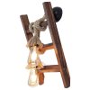 Industrial Scandinavian Chandelier, Black Metal Body, 32 x 32 cm, Height 78 cm, E27 Socket Max 40W, 90 cm Cable | Stylish Lighting for Modern Spaces
