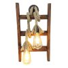 Industrial Scandinavian Chandelier, Black Metal Body, 32 x 32 cm, Height 78 cm, E27 Socket Max 40W, 90 cm Cable | Stylish Lighting for Modern Spaces