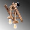 Modern Rustic Wall Lamp, Hornbeam Body, 25 x 26 cm, Height: 45 cm | E27 Socket, Max 40W | Elegant Solid Color Design, Perfect for Home Decor & Ambient Lighting | IP20 Rated