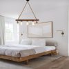 Industrial Scandinavian Chandelier, Black Metal Body, 32 x 32 cm, Height 78 cm, E27 Socket Max 40W, 90 cm Cable | Stylish Lighting for Modern Spaces