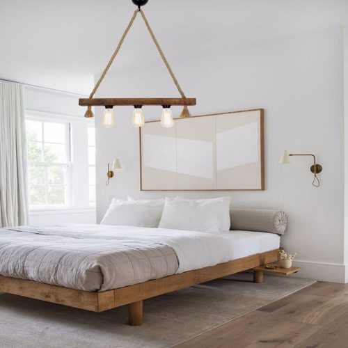 Industrial Scandinavian Chandelier, Black Metal Body, 32 x 32 cm, Height 78 cm, E27 Socket Max 40W, 90 cm Cable | Stylish Lighting for Modern Spaces