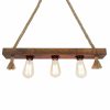 Industrial Scandinavian Chandelier, Black Metal Body, 32 x 32 cm, Height 78 cm, E27 Socket Max 40W, 90 cm Cable | Stylish Lighting for Modern Spaces