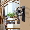 Stylish Black Wall Lamp, Wooden Body, 15 x 26 cm, Height: 40 cm | E27 Socket, Max 40W | IP20 Rated | Perfect for Modern, Industrial, and Rustic Decor | Elegant Lighting for Home & Office