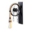 Stylish Black Wall Lamp, Wooden Body, 15 x 26 cm, Height: 40 cm | E27 Socket, Max 40W | IP20 Rated | Perfect for Modern, Industrial, and Rustic Decor | Elegant Lighting for Home & Office