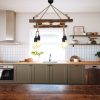 Industrial Scandinavian Chandelier, Black Metal Body, 32 x 32 cm, Height 78 cm, E27 Socket Max 40W, 90 cm Cable | Stylish Lighting for Modern Spaces