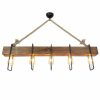 Industrial Scandinavian Chandelier, Black Metal Body, 32 x 32 cm, Height 78 cm, E27 Socket Max 40W, 90 cm Cable | Stylish Lighting for Modern Spaces