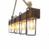 Industrial Scandinavian Chandelier, Black Metal Body, 32 x 32 cm, Height 78 cm, E27 Socket Max 40W, 90 cm Cable | Stylish Lighting for Modern Spaces