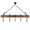 Industrial Scandinavian Chandelier, Black Metal Body, 32 x 32 cm, Height 78 cm, E27 Socket Max 40W, 90 cm Cable | Stylish Lighting for Modern Spaces