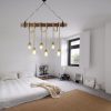 Industrial Scandinavian Chandelier, Black Metal Body, 32 x 32 cm, Height 78 cm, E27 Socket Max 40W, 90 cm Cable | Stylish Lighting for Modern Spaces