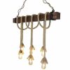 Industrial Scandinavian Chandelier, Black Metal Body, 32 x 32 cm, Height 78 cm, E27 Socket Max 40W, 90 cm Cable | Stylish Lighting for Modern Spaces