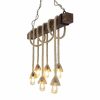 Industrial Scandinavian Chandelier, Black Metal Body, 32 x 32 cm, Height 78 cm, E27 Socket Max 40W, 90 cm Cable | Stylish Lighting for Modern Spaces