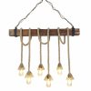 Industrial Scandinavian Chandelier, Black Metal Body, 32 x 32 cm, Height 78 cm, E27 Socket Max 40W, 90 cm Cable | Stylish Lighting for Modern Spaces
