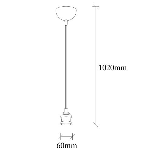Modern Vintage chandelier, adjustable height 102 cm, metal housing, diameter 6 cm, E27 socket Max 40W, IP20 | Elegant lighting for home and office use, unique design for stylish interiors